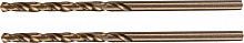DENZEL Сверло по металлу, 2,5 мм, HSS Co-8%, 2 шт.// Сверло