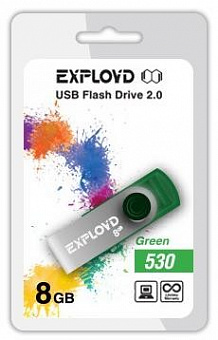 EXPLOYD 8GB 530 зеленый [EX008GB530-G] USB флэш-накопитель