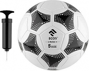 ECOS Мяч футбольный и насос FB139P (№5, 2-цвет., машин.сшивка, ПВХ) 998191 Мяч футбольный