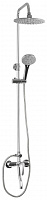 BRIMIX 3069 Смеситель+стойка душевая тропический душ с двумя лейками, корпус пластик АБС хромированный Душевой комплект