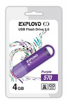 EXPLOYD 4GB 570 пурпурный [EX-4GB-570-Purple] USB флэш-накопитель
