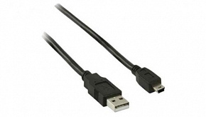 VS (U310) USB2.0 A вилка-MiniUSBвилка, 1,0 м черный Кабель
