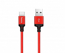 HOCO (6957531062936) X14 USB (m)-Type-C (m) 2.0м - красный/черный Кабель Type-C