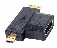 PERFEO (A7006) переходник HDMI A розетка - HDMI D (MICRO HDMI) вилка + HDMI C (MINI HDMI) Кабель, переходник