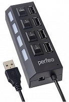 PERFEO (PF_C3220) USB-HUB 4 Port, (PF-H030 Black) чёрный USB-концентратор