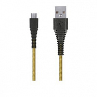 SMARTBUY (iK-10n-2 yellow) USB - micro USB, "карбон"- 1.0 м, желтый Кабель