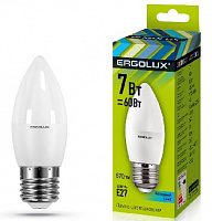 ERGOLUX (13298) LED-C35-7W-E27-4K Лампочка светодиодная