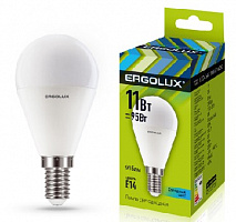 ERGOLUX (13628) LED-G45-11W-E14-4K Лампочка светодиодная