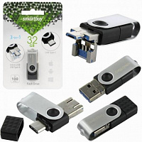 SMARTBUY (SB32GBTRIO) 32GB TRIO USB3.0/USB-C/USB MICRO-B OTG USB флеш
