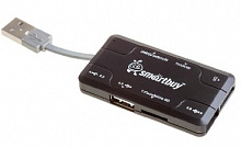 SMARTBUY (SBRH-750-K) хаб + картридер черный USB-устройство