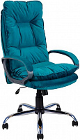 ЯРКРЕСЛА Кресло Кр85 ТГ СП ХРОМ HT20 (ткань морская волна) КомпьютерноеОфисное кресло