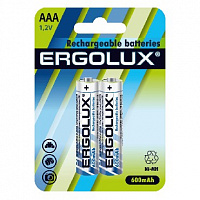 ERGOLUX (12977) AAA-600MAH NI-MH BL-2 (NHAAA600BL2, аккумулятор,1.2В) Элементы питания