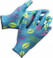 GRINDA L-XL, синие, прозрачное нитриловое покрытие, садовые перчатки (11296-XL) Садовые перчатки