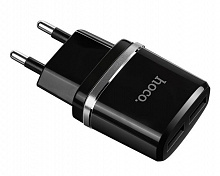 HOCO (6957531063094) C12 2USB 2.4A черный Сетевое зарядное устройство
