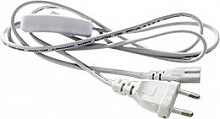 ECOLA LT5RSSELT LED linear сетевой шнур для светильника T5 с вилкой и общим выключателем, 1м белый Сетевой шнур для светильника T5 с вилкой и общий вы