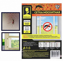 INBLOOM BY Москитная сетка для окон с крепежной лентой, полиэстер, 1,3х1,5м, в пакете 165-005 Защита от насекомых
