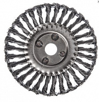 ЕРМАК (656-052) Щетка металл. для УШМ175мм/22мм, крученая, дисковая Щетка