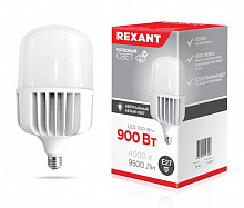 REXANT (604-151) 100 ВТ E27 С ПЕРЕХОДНИКОМ НА E40 9500 ЛМ 4000 K Лампа светодиодная