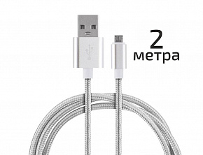 ENERGY ET-29-2 USB/MicroUSB, цвет - серебро 104111 Кабель