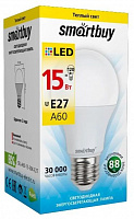 SMARTBUY (SBL-A60-15-30K-E27) 15W/3000/E27 Светодиодная лампа