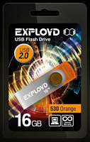 EXPLOYD 16GB 530 оранжевый [EX016GB530-O] USB флэш-накопитель