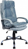 ЯРКРЕСЛА Кресло Кр85 ТГ СП ХРОМ HT12 (ткань серо-голубая) КомпьютерноеОфисное кресло