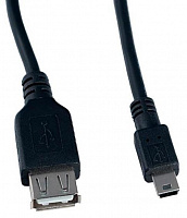 VS (U210) USB2.0 A розетка-MiniUSBвилка, 1,0 м черный Кабель