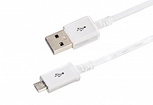 REXANT (18-4269) Кабель USB-micro USB/PVC/white/1m/REXANT Дата-кабель