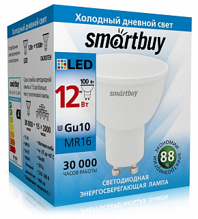 SMARTBUY (SBL-GU10-12-60K) 12W/6000K/GU10 Лампа