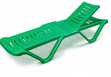 АЛЬТЕРНАТИВА М3562 шезлонг 1920х620х320мм (зеленый) Мебель из пластика