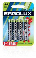 ERGOLUX (12866) Alkaline LR6 BL 3+1(FREE) Элементы питания