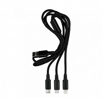 СТАРТ (17506) CLASSIC CABLE 03 - Micro-USB, Type-C, Lightning , 1 m, черный Кабель