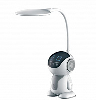 CAMELION (13008) KD-858 C01 белый+серый (LED Свет-к наст.8 Вт,230В,500 лм,сенс.рег.ярк и цвет.темп) Настольный светильник
