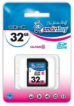 SMARTBUY (SB32GBSDCL10-00) SDHC 32GB Class10 Карта памяти