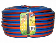 ГИДРОАГРЕГАТ Шланг поливочный Д=3/4" (25м) арм., 3-х слойный синий с оранжевой полосой Шланг