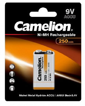 CAMELION (5014) 9V-250mAh Ni-Mh BL-1 (NH-9V250BP1, аккумулятор,9В) Аккумулятор