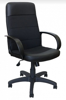 ЯрКресло Кресло Кр58 ТГ ПЛАСТ С11(ткань черная)/ЭКО1 (экокожа черная) Кресло компьютерное