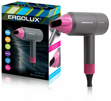 ERGOLUX ELX-HD09-C08 серый/розовый 15207 Фен