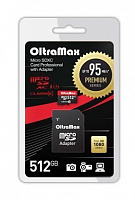 OLTRAMAX MicroSDXC 512GB Class 10 UHS-1 PREMIUM (U3) + адаптер (SD 95 MB/s) [OM512GCSDXC10UHS-1-PrU3] Карта памяти