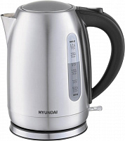 HYUNDAI Чайник электрический HYK-S2014 1.7л. 2000Вт серебристый/черный (корпус: нержавеющая сталь)