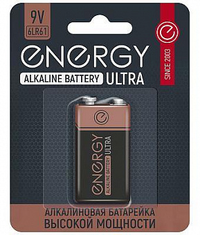 ENERGY Батарейка алкалиновая Ultra 6LR61/1B