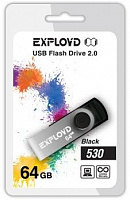 EXPLOYD 64GB 530 черный [EX064GB530-B] USB флэш-накопитель