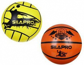 SILAPRO Мяч игровой (баскетбол, волейбол), ПВХ, 22см, 50гр (+-5%) (134-198) Мяч игровой