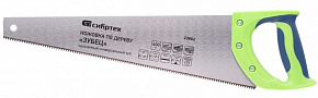 СИБРТЕХ Ножовка по дереву Зубец , 400 мм, 7 TPI, зуб 2D, калёный зуб, 2-х компонентная рукоятка 23802 Ножовки по дереву