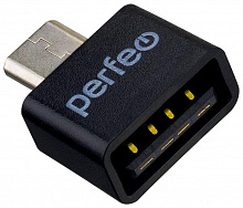 PERFEO (PF_C3003) adapter USB на Type-C c OTG (PF-VI-O008 Black) чёрный Адаптер