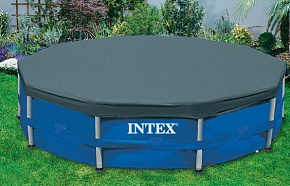 INTEX Тент для каркасного бассейна METAL FRAME 366см (выступ 25см) (в коробке) Арт. 28031 Тент для каркасного бассейна