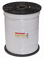 REXANT (01-2233) Кабель коаксиальный RG-6U+CU бух 305 м белый Коаксиальный кабель