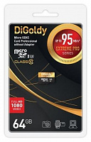 DIGOLDY 64GB microSDXC Class 10 UHS-1 Extreme Pro (U3) [DG064GCSDXC10UHS-1-ElU3] Карта памяти