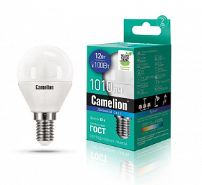CAMELION (13697) LED12-G45/865/E14/12Вт Лампа