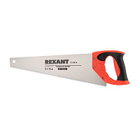 REXANT (12-8214) Ножовка по дереву "Зубец" 450 мм, 7-8 TPI, каленый зуб 2D, двухкомпонентная рукоятка Ручной инструмент